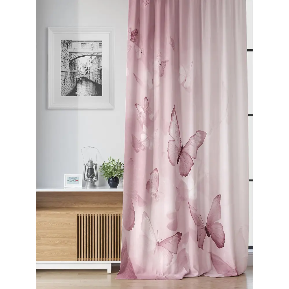 Фото 3 Комплект штор на шторной ленте Comfy Way Бланфрис 150x250 см цвет розовый Фото 3 Комплект штор на шторной ленте Comfy Way Бланфрис 150x250 см цвет розовый