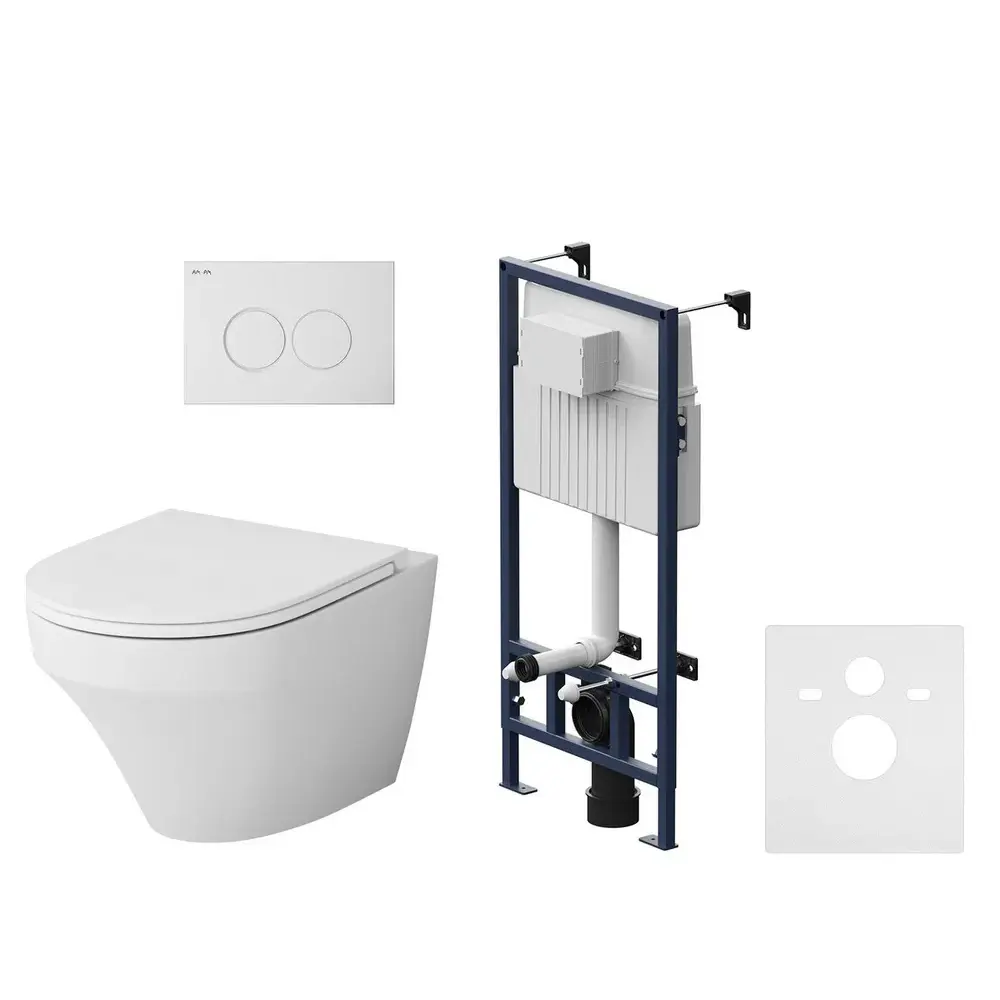 Фото Комплект инсталляция с унитазом Am.pm IS70101.501700_7214 цвет белый Фото Комплект инсталляция с унитазом Am.pm IS70101.501700_7214 цвет белый