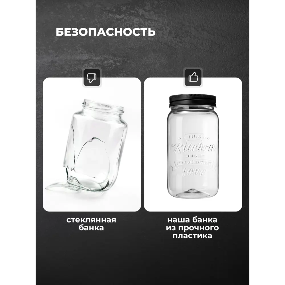 Фото 3 Банка для сыпучих продуктов Phibo 44000291322 1400 л пэт (полиэтилентерефталат) цвет прозрачный Фото 3 Банка для сыпучих продуктов Phibo 44000291322 1400 л пэт (полиэтилентерефталат) цвет прозрачный