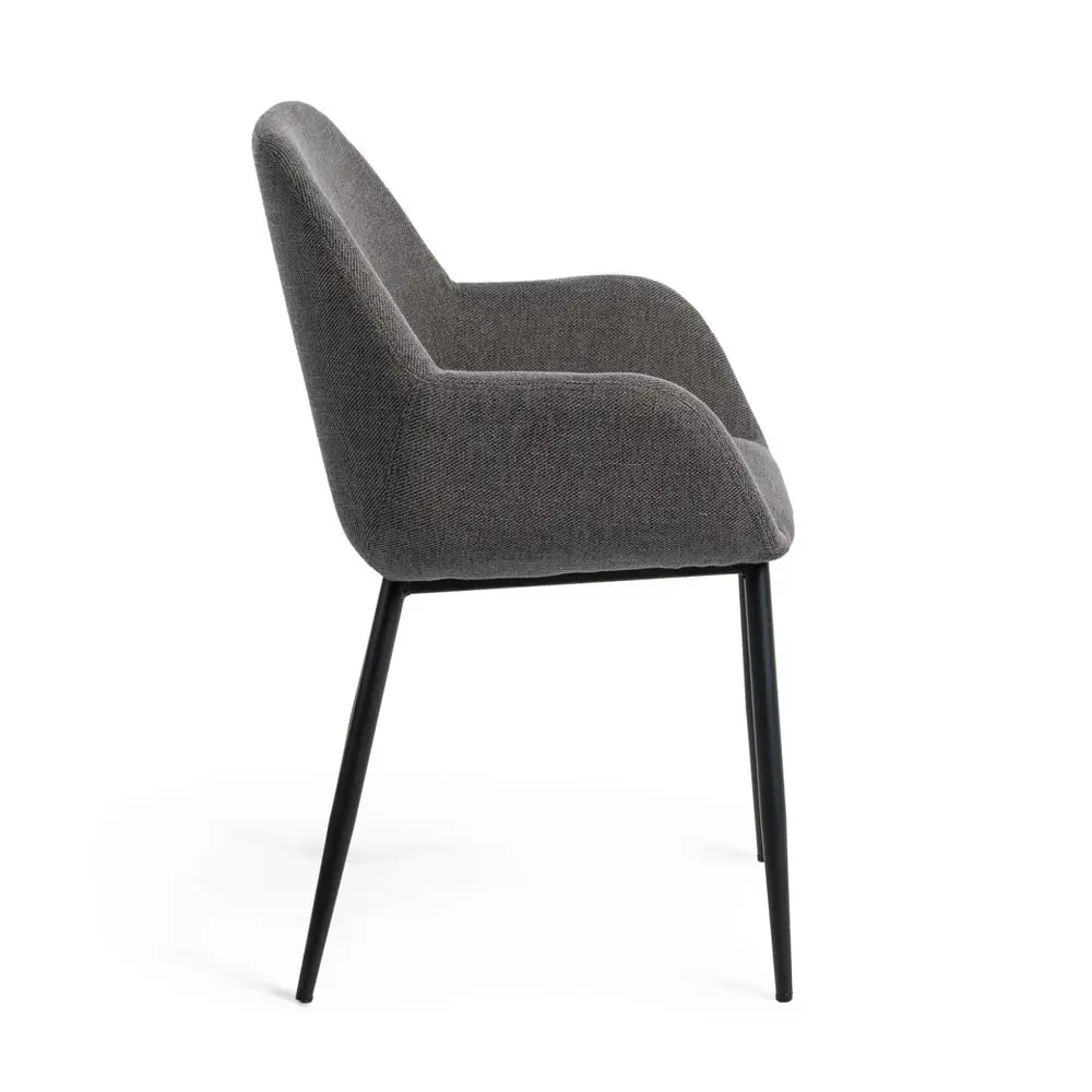 Фото 2 Стул La forma Konna 52x79x49 см текстиль цвет серый Фото 2 Стул La forma Konna 52x79x49 см текстиль цвет серый