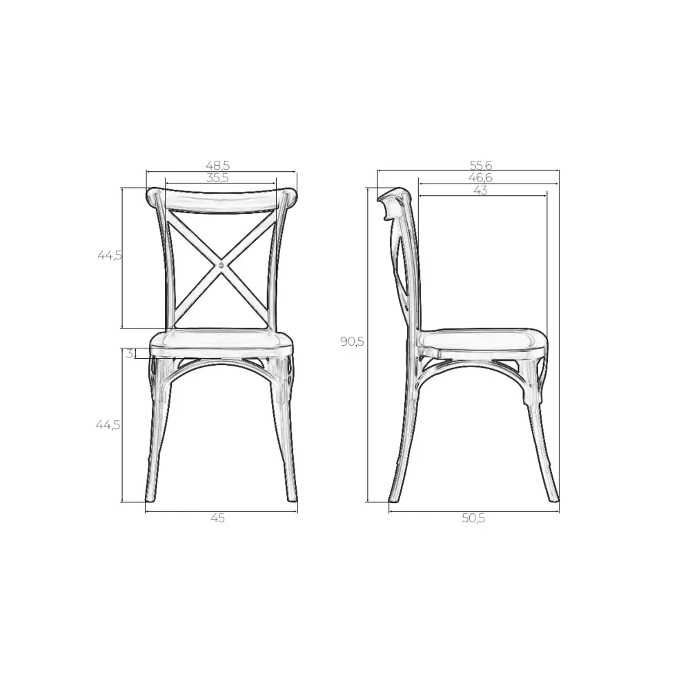 Фото 12 Кухонный стул Dobrin Zilan 45x45x50.5 см пластик цвет черный Фото 12 Кухонный стул Dobrin Zilan 45x45x50.5 см пластик цвет черный