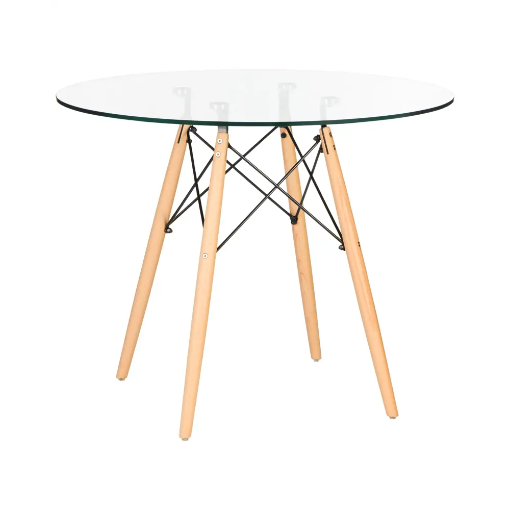 Фото Кухонный стол Dobrin Chelsea`90 glass lmzl-td-109-1 круг 90x90 см стекло цвет прозрачный Фото Кухонный стол Dobrin Chelsea`90 glass lmzl-td-109-1 круг 90x90 см стекло цвет прозрачный
