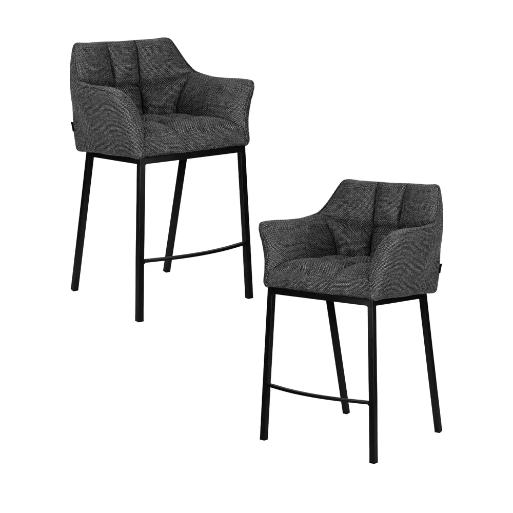 Фото Комплект барных стульев 2 шт Dobrin Lucas counter lmn-1406-1 62.5x94x57 см цвет серый Фото Комплект барных стульев 2 шт Dobrin Lucas counter lmn-1406-1 62.5x94x57 см цвет серый