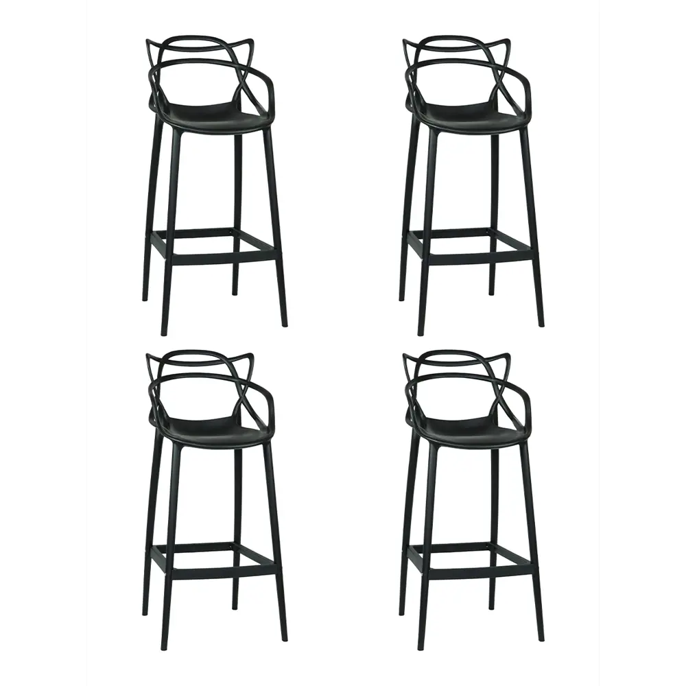 Фото Барный стул Dobrin Masters bar lmzl-pp601c 48x108.5x51.5 см цвет черный 4 шт Фото Барный стул Dobrin Masters bar lmzl-pp601c 48x108.5x51.5 см цвет черный 4 шт