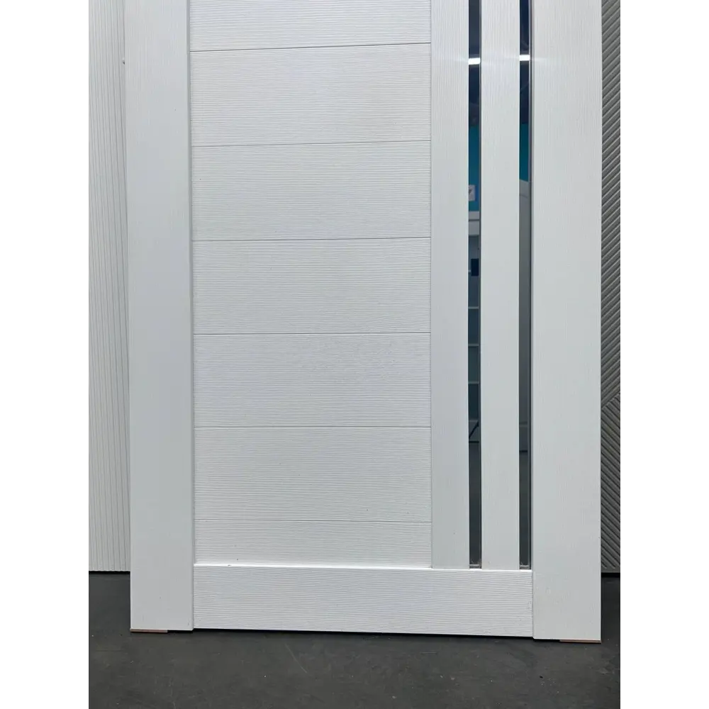 Фото 5 Комплект межкомнатной двери Wanmark D13/4 зеркало 200x70см ПВХ цвет белый с коробом и наличниками Фото 5 Комплект межкомнатной двери Wanmark D13/4 зеркало 200x70см ПВХ цвет белый с коробом и наличниками