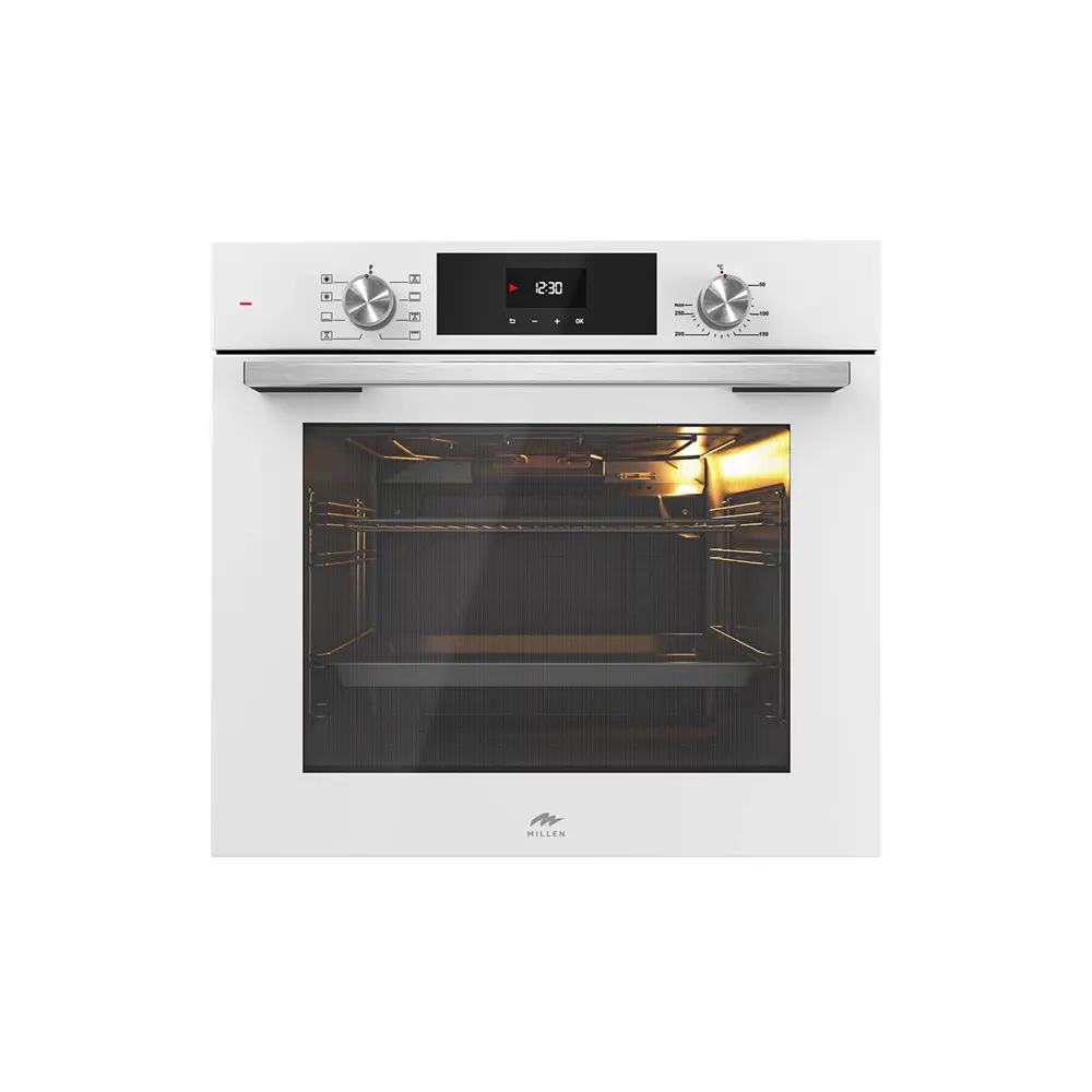 Фото 2 Духовой шкаф встраиваемый электрический MILLEN MEO 6002 WH белый с таймером и грилем конвекция 73л 8 режимов Фото 2 Духовой шкаф встраиваемый электрический MILLEN MEO 6002 WH белый с таймером и грилем конвекция 73л 8 режимов