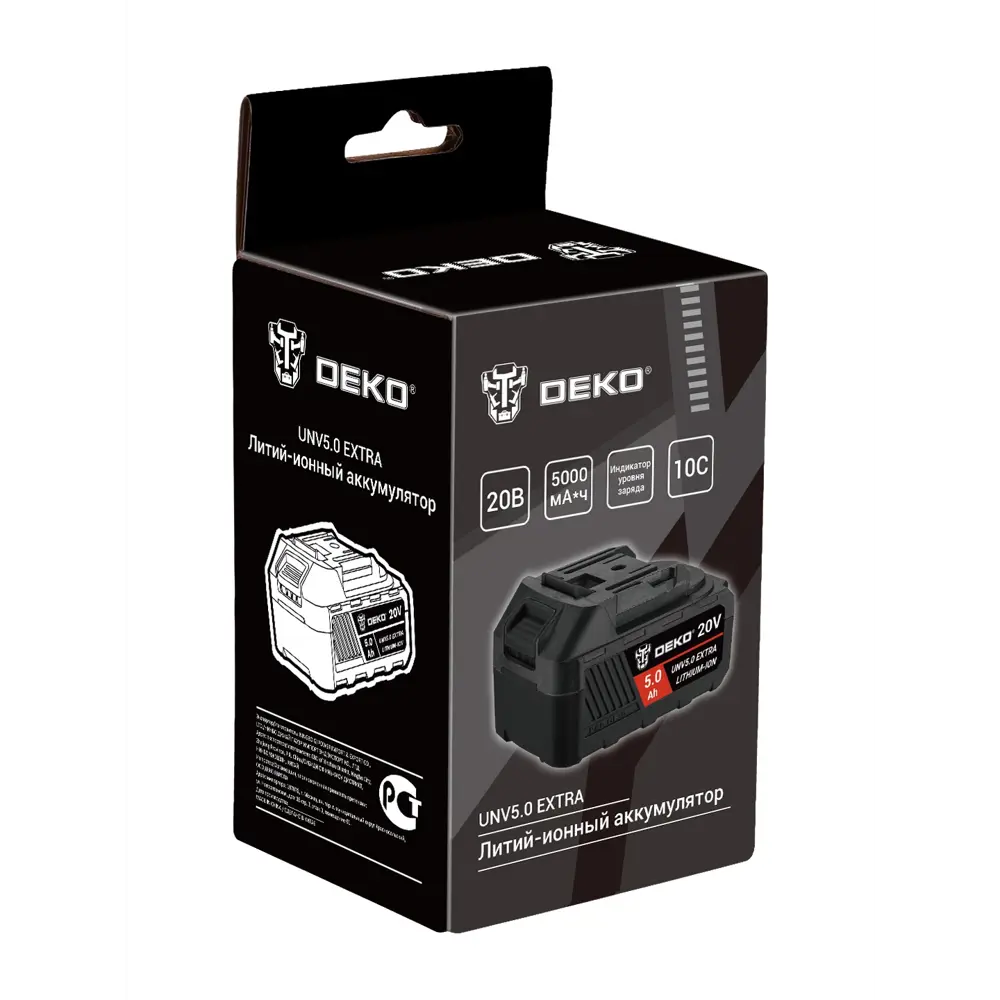Фото 5 Батарея аккумуляторная Deko UNV5.0 Extra, 20 В Li-Ion 5 Ач Фото 5 Батарея аккумуляторная Deko UNV5.0 Extra, 20 В Li-Ion 5 Ач