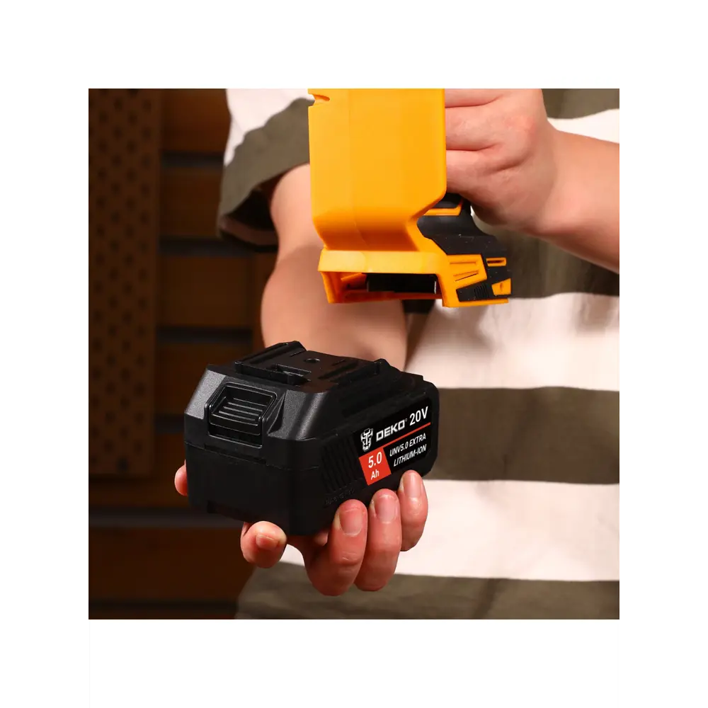 Фото 6 Батарея аккумуляторная Deko UNV5.0 Extra, 20 В Li-Ion 5 Ач Фото 6 Батарея аккумуляторная Deko UNV5.0 Extra, 20 В Li-Ion 5 Ач