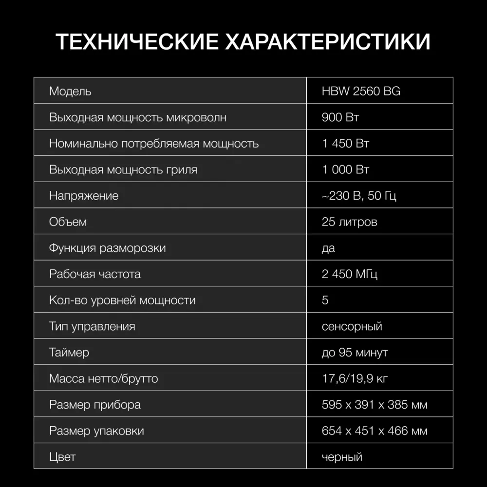 Фото 4 Микроволновая печь Hyundai HBW 2560 BG 25л. 900Вт черный (встраиваемая) Фото 4 Микроволновая печь Hyundai HBW 2560 BG 25л. 900Вт черный (встраиваемая)