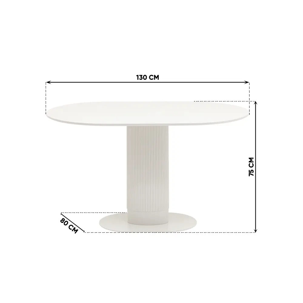 Фото 2 Стол овальный Stool group 80x130 см мдф цвет белый Фото 2 Стол овальный Stool group 80x130 см мдф цвет белый