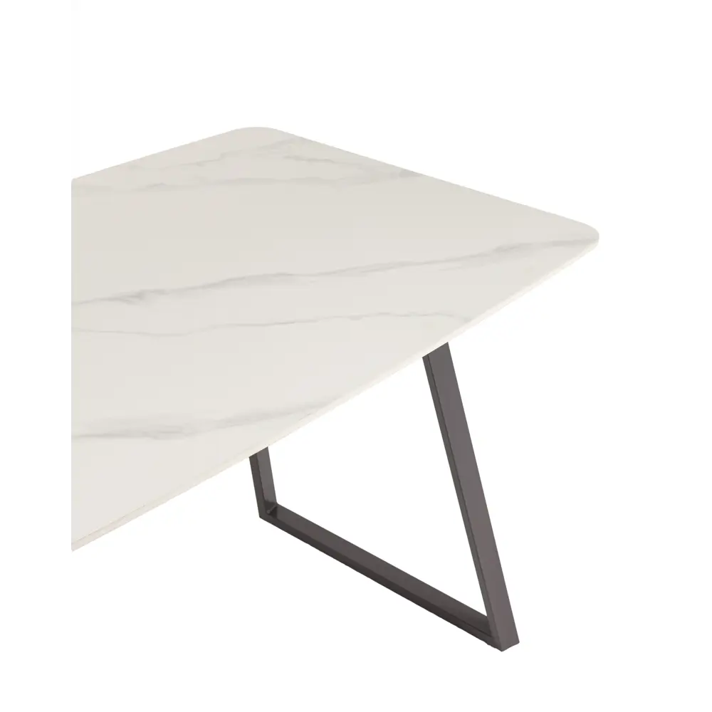 Фото 5 Стол прямоугольный Stool group Vermont 80x140 см керамика цвет белый Фото 5 Стол прямоугольный Stool group Vermont 80x140 см керамика цвет белый