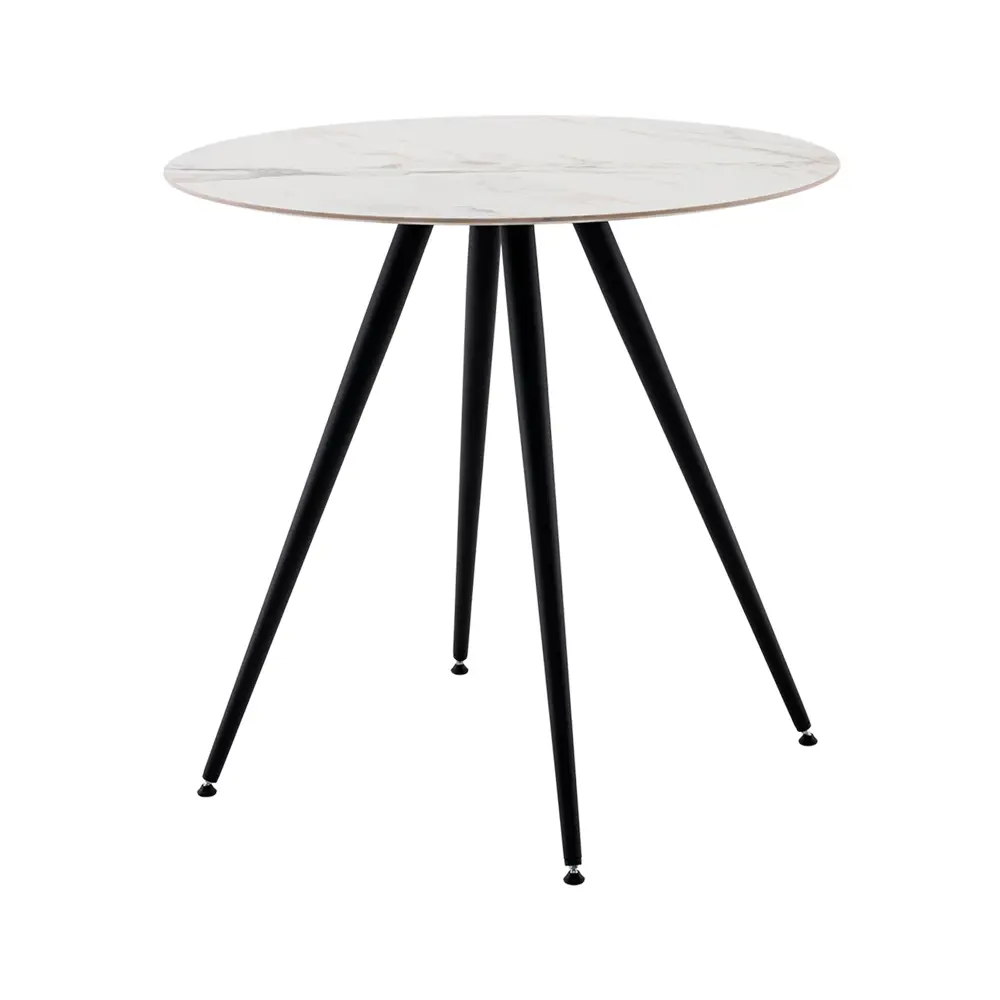 Фото Стол круглый Stool group 80x80 см керамика цвет белый мрамор Фото Стол круглый Stool group 80x80 см керамика цвет белый мрамор