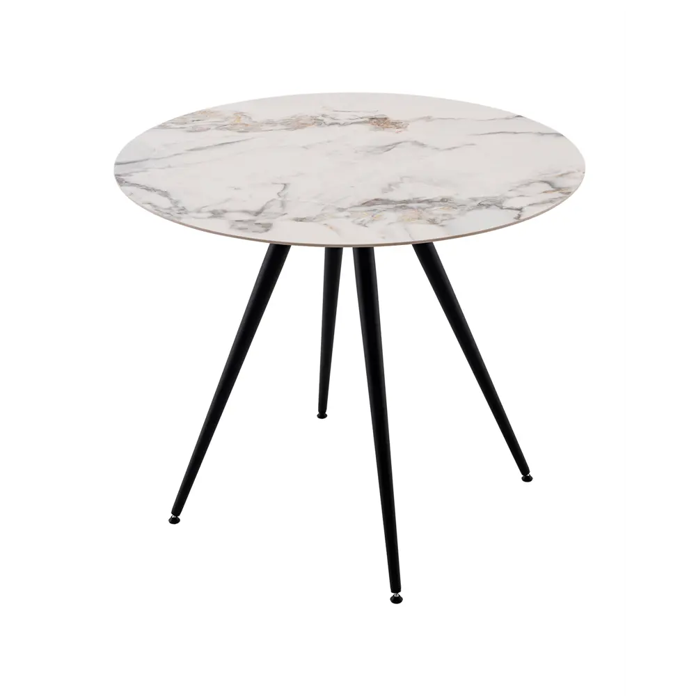 Фото 2 Стол круглый Stool group 90x90 см керамика цвет белый мрамор Фото 2 Стол круглый Stool group 90x90 см керамика цвет белый мрамор