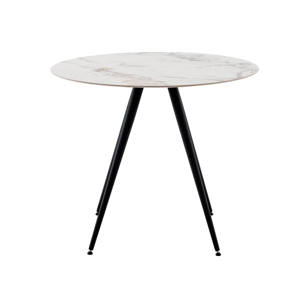 Фото 3 Стол круглый Stool group 90x90 см керамика цвет белый мрамор Фото 3 Стол круглый Stool group 90x90 см керамика цвет белый мрамор