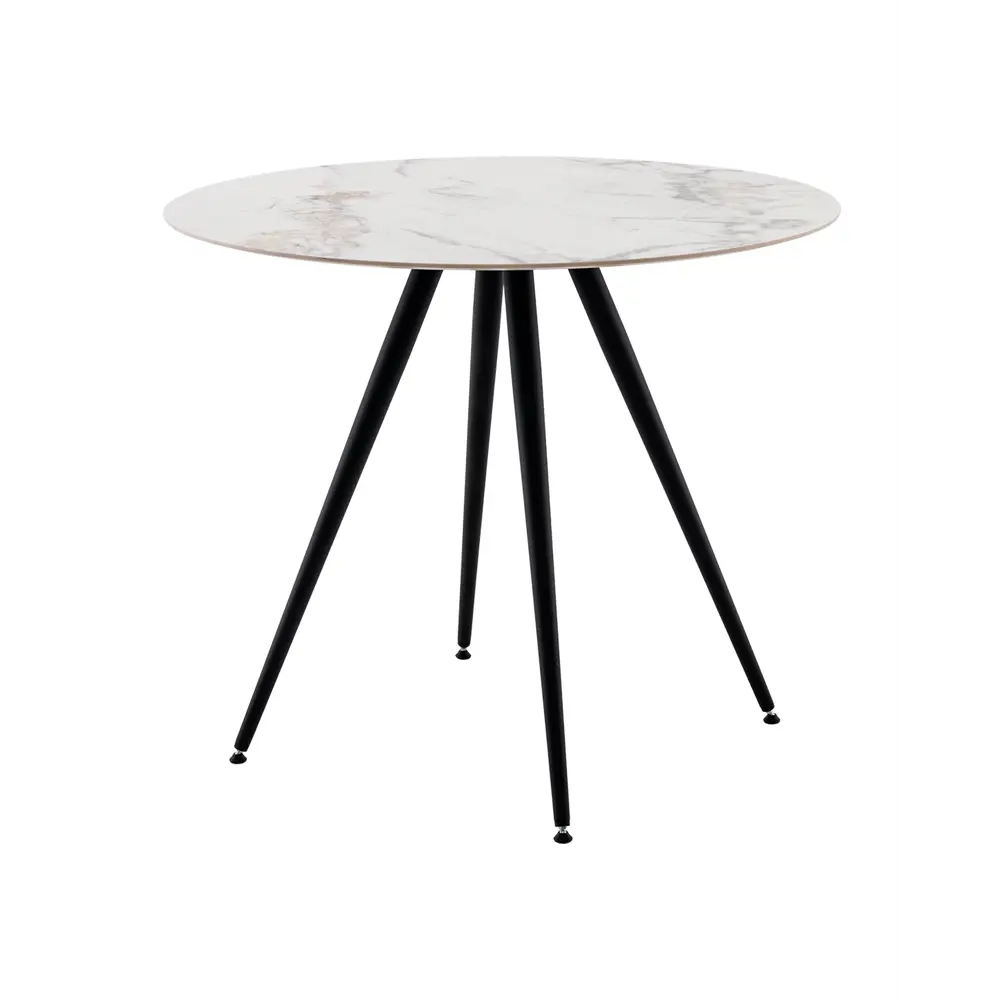Фото Стол круглый Stool group 90x90 см керамика цвет белый мрамор Фото Стол круглый Stool group 90x90 см керамика цвет белый мрамор