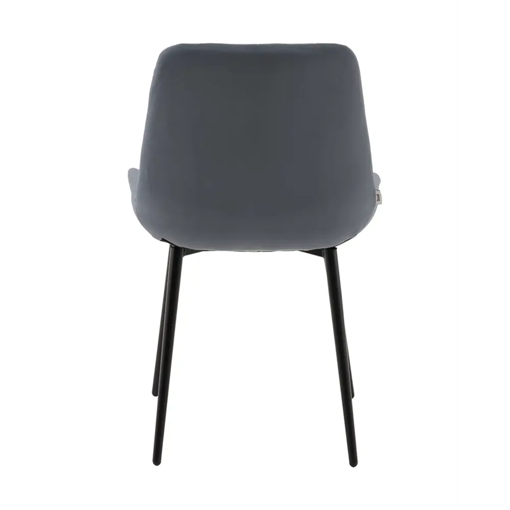 Фото 5 Стул для кухни обеденный Флекс велюр тёмно-серый (комплект 4 стула)