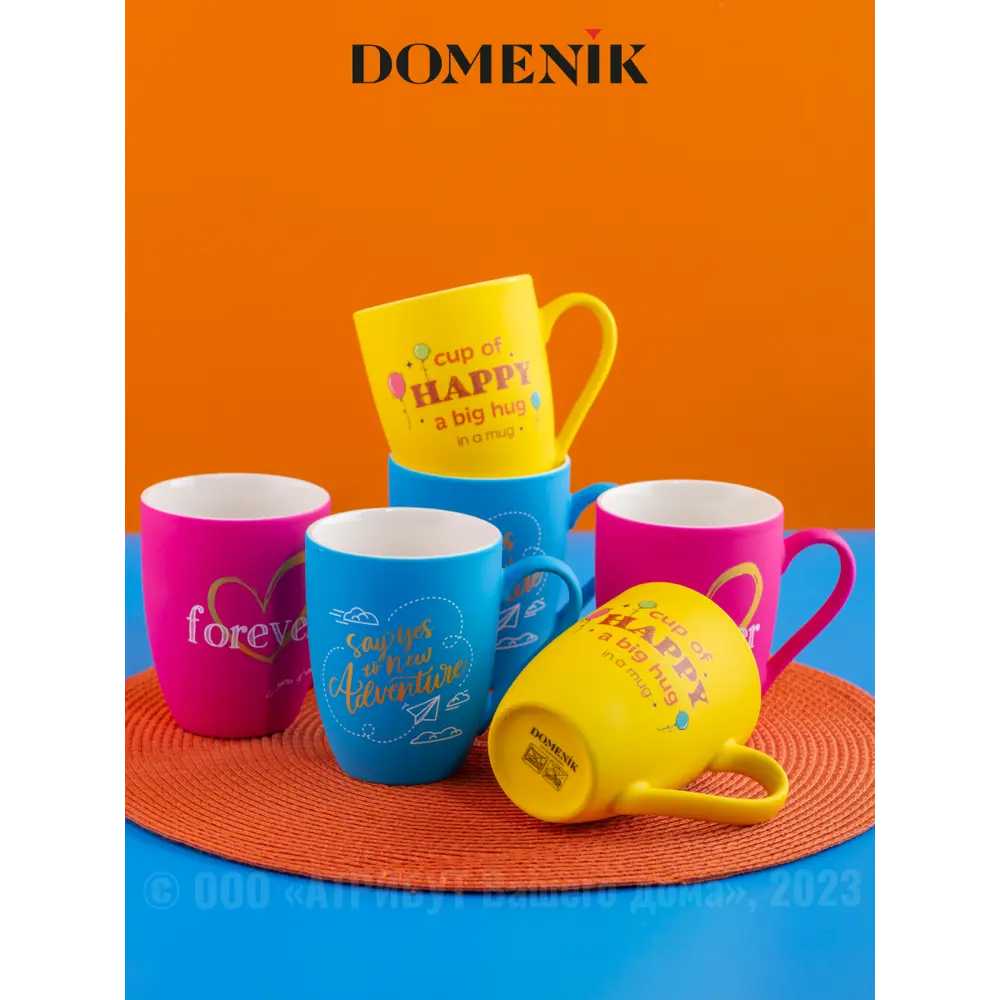 Фото 7 Кружка 340 мл Domenik Набор кружек oh!soft 3шт 340мл DMM010-ECOM фарфор цвет разноцветный 4 шт Фото 7 Кружка 340 мл Domenik Набор кружек oh!soft 3шт 340мл DMM010-ECOM фарфор цвет разноцветный 4 шт