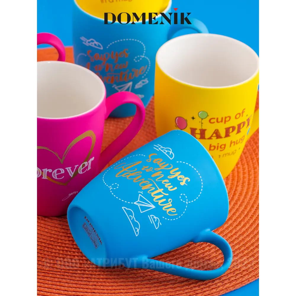 Фото 3 Кружка 340 мл Domenik Набор кружек oh!soft 3шт 340мл DMM010-ECOM фарфор цвет разноцветный 4 шт Фото 3 Кружка 340 мл Domenik Набор кружек oh!soft 3шт 340мл DMM010-ECOM фарфор цвет разноцветный 4 шт