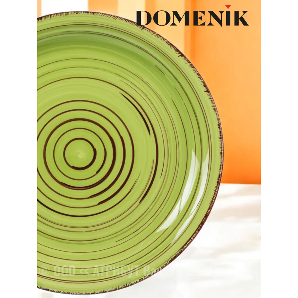 Фото 2 Тарелка 35 см Domenik DMD011-ECOM Керамика цвет зеленый Фото 2 Тарелка 35 см Domenik DMD011-ECOM Керамика цвет зеленый
