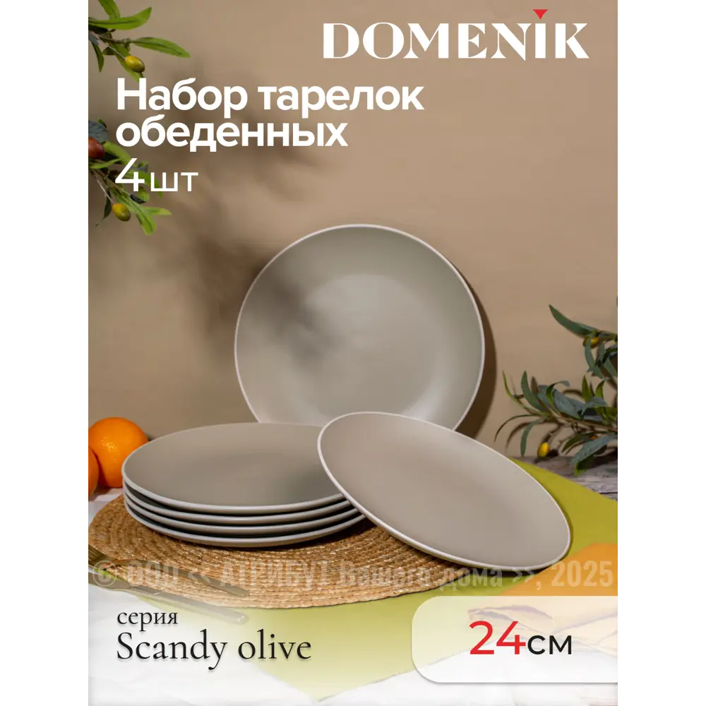 Фото Тарелка 25 см Domenik DMD111-4ECOM Керамика цвет зеленый Фото Тарелка 25 см Domenik DMD111-4ECOM Керамика цвет зеленый