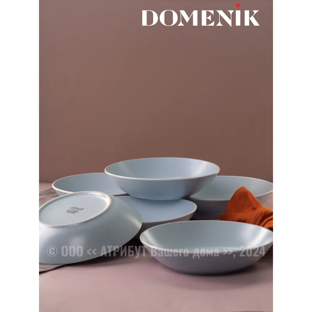 Фото 4 Тарелка 25 см Domenik DMD143-4ECOM Керамика цвет голубой Фото 4 Тарелка 25 см Domenik DMD143-4ECOM Керамика цвет голубой