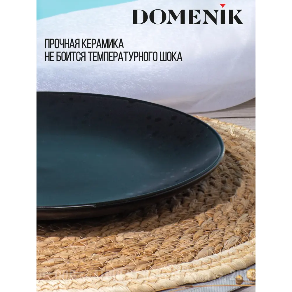 Фото 4 Тарелка 25 см Domenik DMD161-4ECOM Керамика цвет черный Фото 4 Тарелка 25 см Domenik DMD161-4ECOM Керамика цвет черный