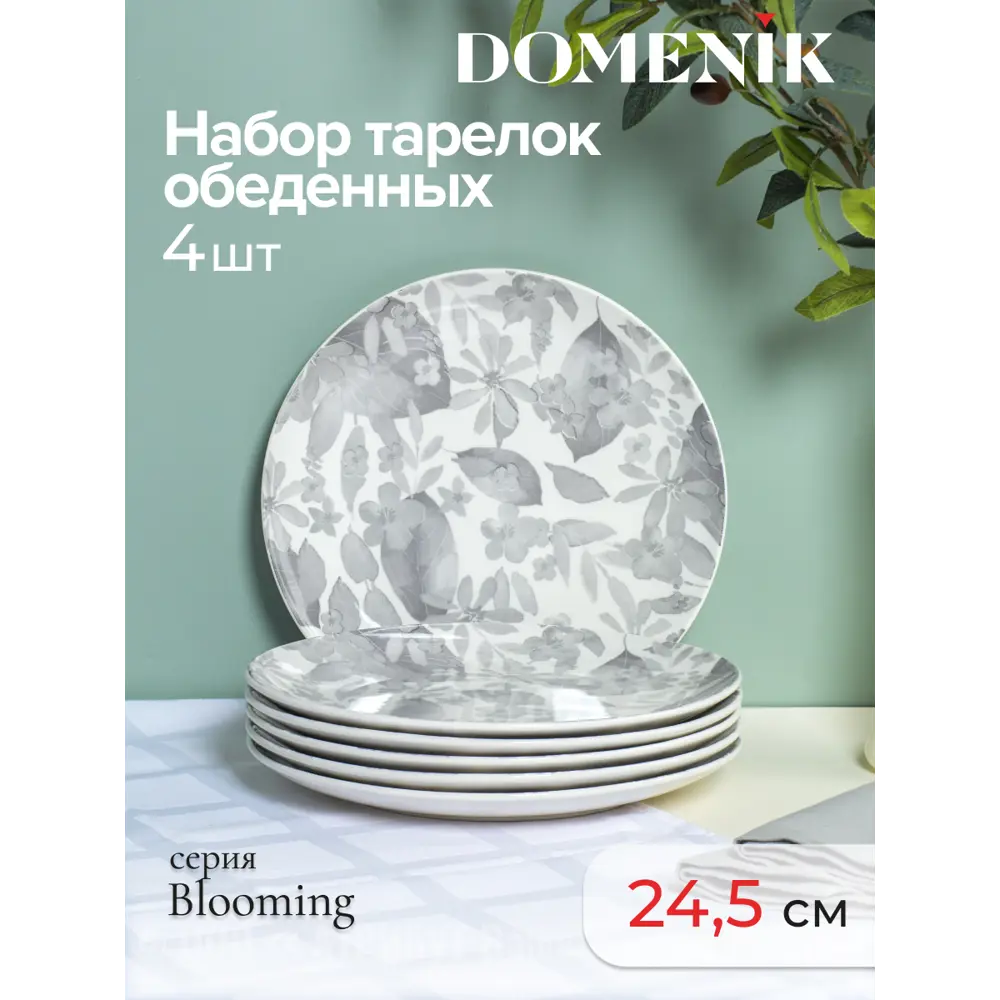 Фото Тарелка 25 см Domenik DMD240-4ECOM Фарфор цвет серый Фото Тарелка 25 см Domenik DMD240-4ECOM Фарфор цвет серый