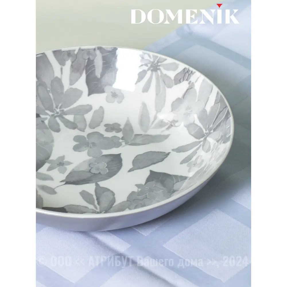 Фото 5 Тарелка 25 см Domenik DMD242-4ECOM Фарфор цвет серый Фото 5 Тарелка 25 см Domenik DMD242-4ECOM Фарфор цвет серый