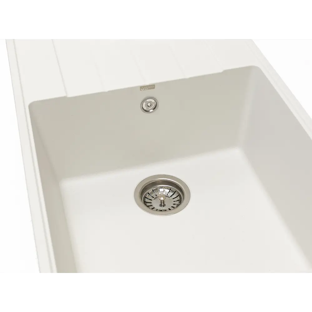 Фото 2 Мойка для кухни Grandex aqua TOPLINE 76F ARCTIC 45.5x47.5 см глубина чаши 20 см кварц цвет белый Фото 2 Мойка для кухни Grandex aqua TOPLINE 76F ARCTIC 45.5x47.5 см глубина чаши 20 см кварц цвет белый