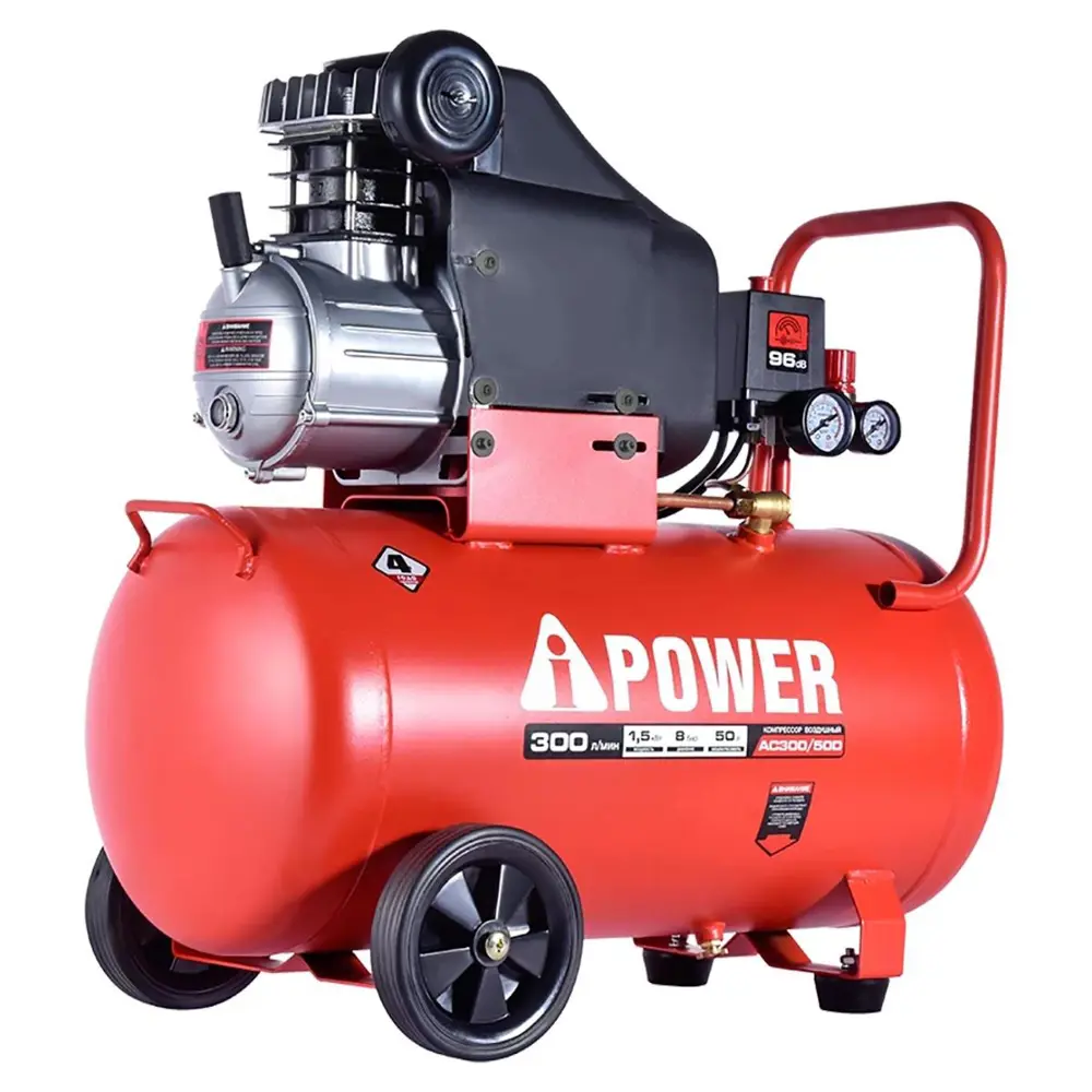 Фото Компрессор сетевой A-Ipower AC300/24D, 24 л, 300 л/мин Фото Компрессор сетевой A-Ipower AC300/24D, 24 л, 300 л/мин