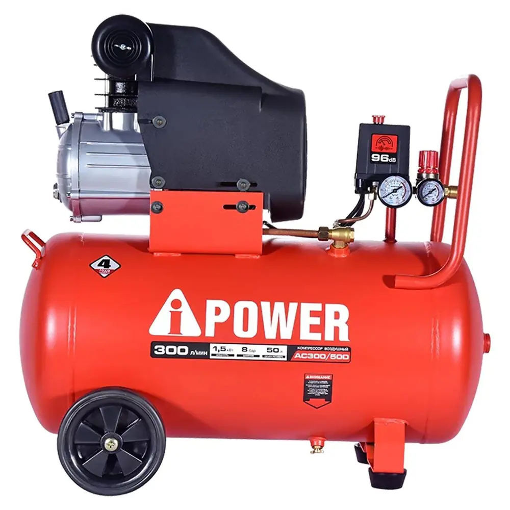 Фото 2 Компрессор сетевой A-Ipower AC300/24D, 24 л, 300 л/мин Фото 2 Компрессор сетевой A-Ipower AC300/24D, 24 л, 300 л/мин