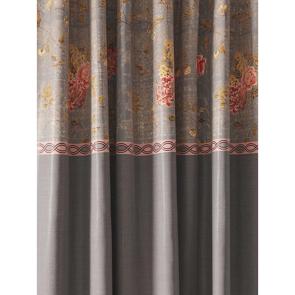 Фото 4 Комплект штор на шторной ленте AT Home Ринектис 150x250 см цвет красный Фото 4 Комплект штор на шторной ленте AT Home Ринектис 150x250 см цвет красный