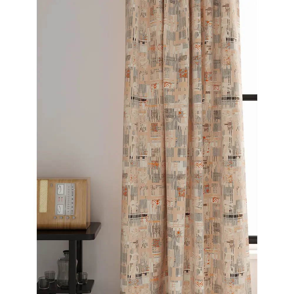 Фото 3 Комплект штор на шторной ленте AT Home Лирсанто 150x250 см цвет бежевый Фото 3 Комплект штор на шторной ленте AT Home Лирсанто 150x250 см цвет бежевый