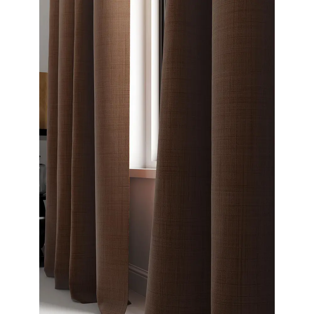 Фото 4 Комплект штор на шторной ленте AT Home Мавиканс 150x250 см цвет бежевый Фото 4 Комплект штор на шторной ленте AT Home Мавиканс 150x250 см цвет бежевый