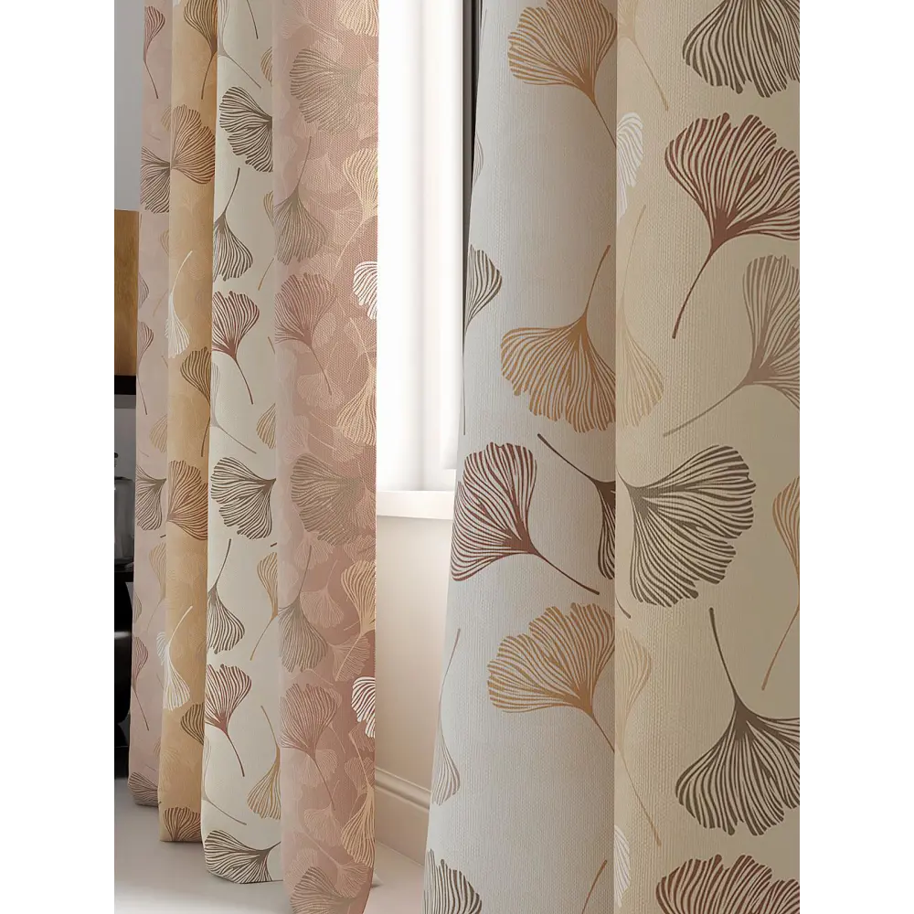 Фото 4 Комплект штор на шторной ленте AT Home Фанебриас 150x250 см цвет бежевый Фото 4 Комплект штор на шторной ленте AT Home Фанебриас 150x250 см цвет бежевый
