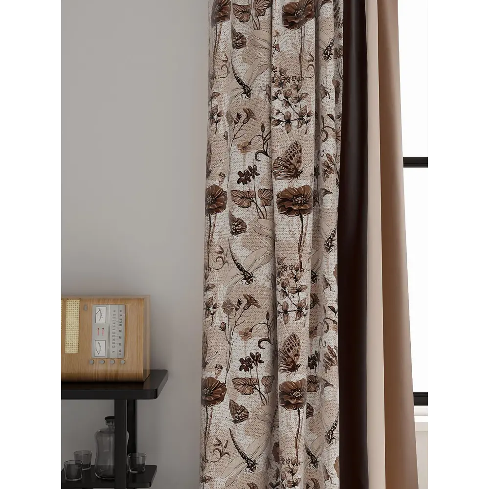 Фото 3 Комплект штор на шторной ленте AT Home Денвирсан 150x250 см цвет бежевый Фото 3 Комплект штор на шторной ленте AT Home Денвирсан 150x250 см цвет бежевый