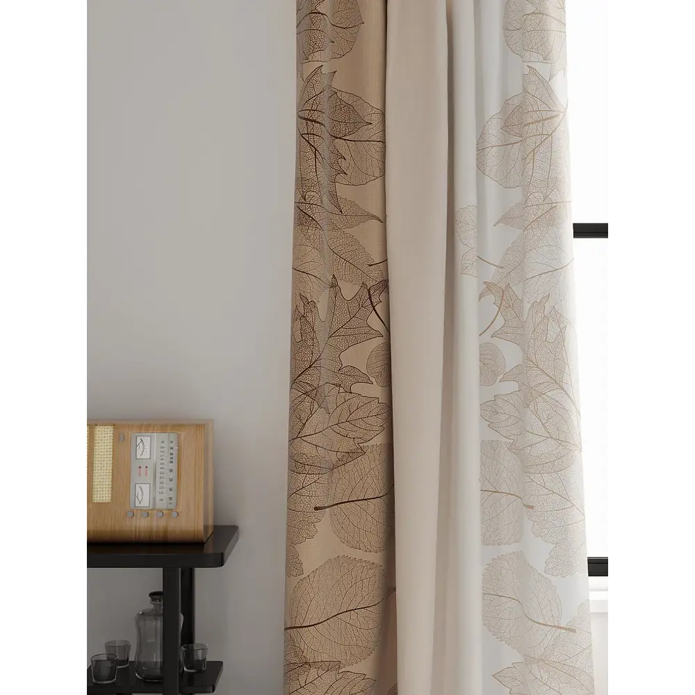 Фото 3 Комплект штор на шторной ленте AT Home Кенровилс 150x250 см цвет бежевый Фото 3 Комплект штор на шторной ленте AT Home Кенровилс 150x250 см цвет бежевый