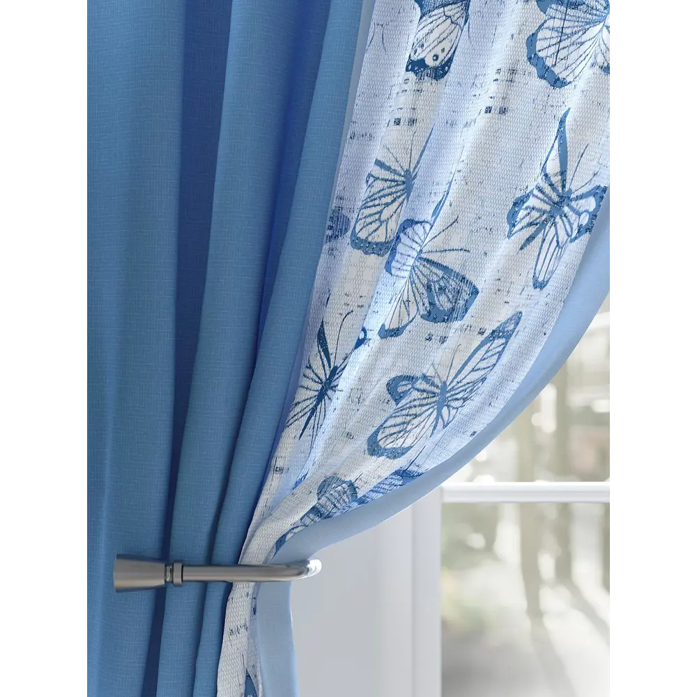 Фото 6 Комплект штор на шторной ленте AT Home Ринастис 150x250 см цвет белый Фото 6 Комплект штор на шторной ленте AT Home Ринастис 150x250 см цвет белый