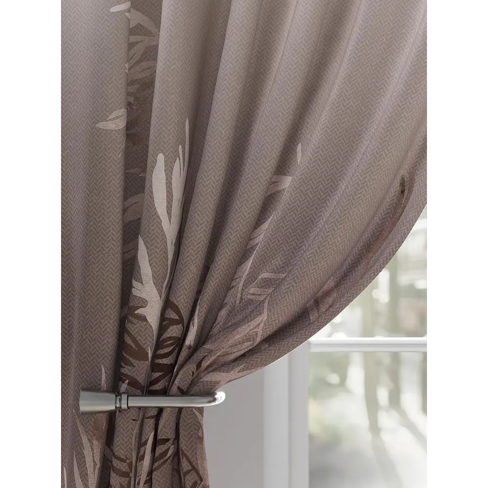 Фото 5 Комплект штор At home Базовая коллекция AT948148 на шторной ленте 250x150 см цвет бежевый Фото 5 Комплект штор At home Базовая коллекция AT948148 на шторной ленте 250x150 см цвет бежевый