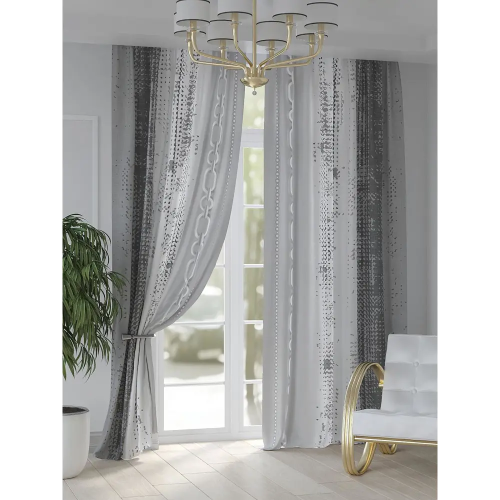 Фото 6 Комплект штор At home Базовая коллекция AT948175 на шторной ленте 250x150 см цвет белый Фото 6 Комплект штор At home Базовая коллекция AT948175 на шторной ленте 250x150 см цвет белый
