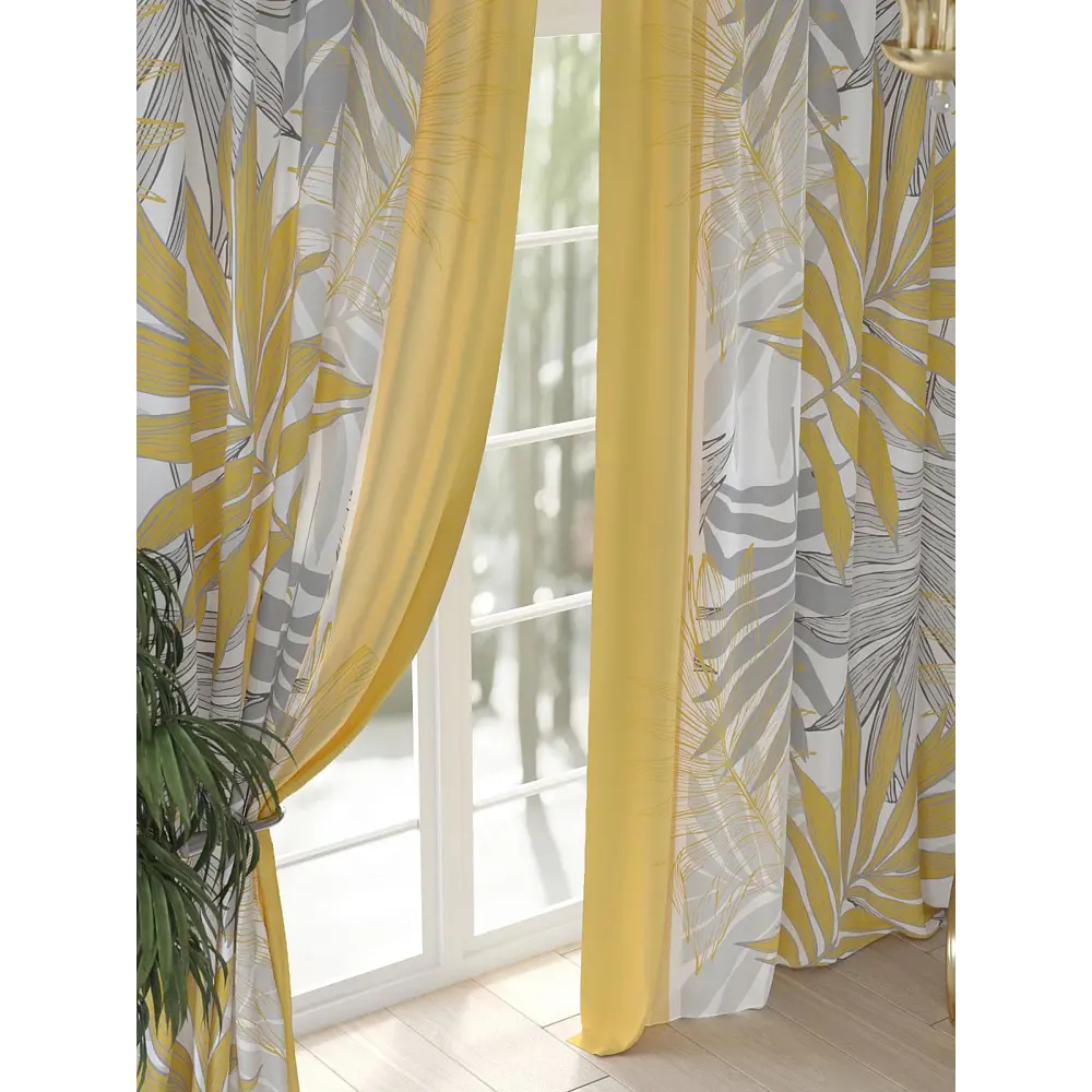 Фото 4 Комплект штор на шторной ленте AT Home Нерквирс 150x250 см цвет белый Фото 4 Комплект штор на шторной ленте AT Home Нерквирс 150x250 см цвет белый
