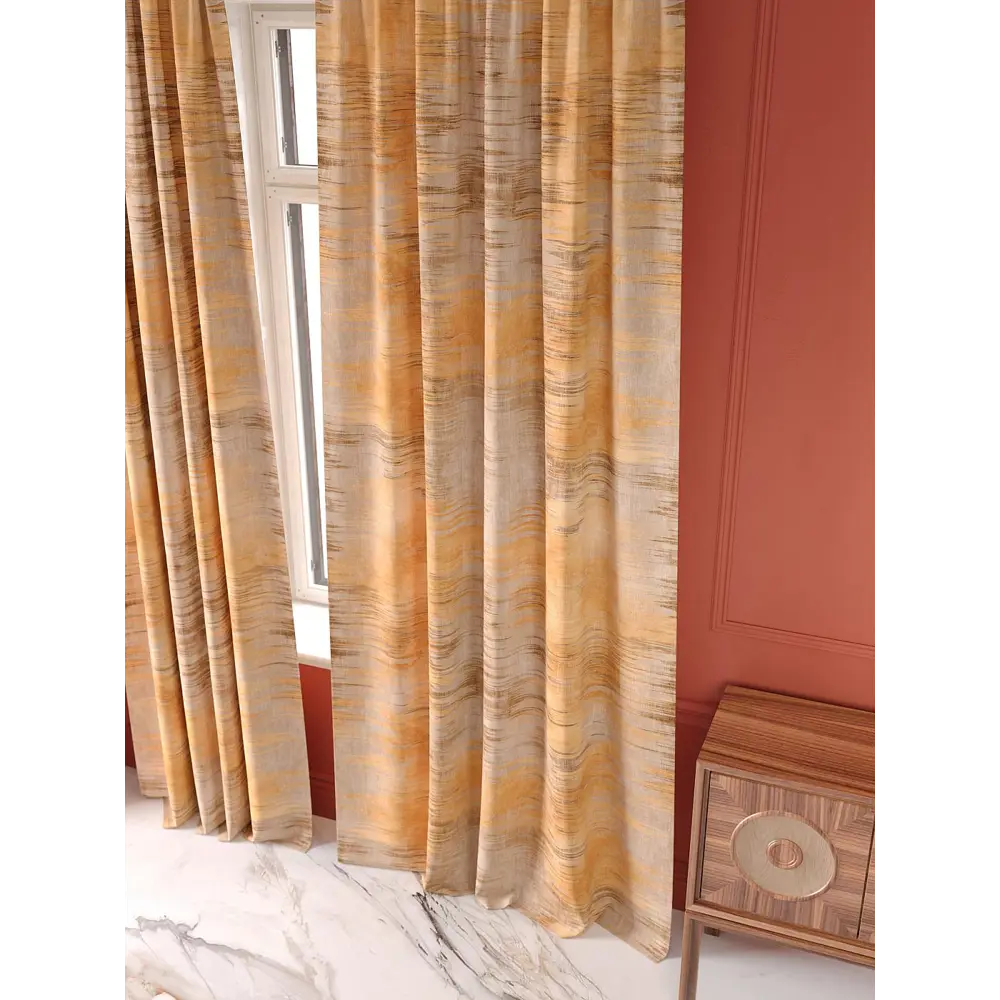 Фото 7 Комплект штор на шторной ленте At Home Мирвирант 150x250 см цвет бежевый/оранжевый Фото 7 Комплект штор на шторной ленте At Home Мирвирант 150x250 см цвет бежевый/оранжевый