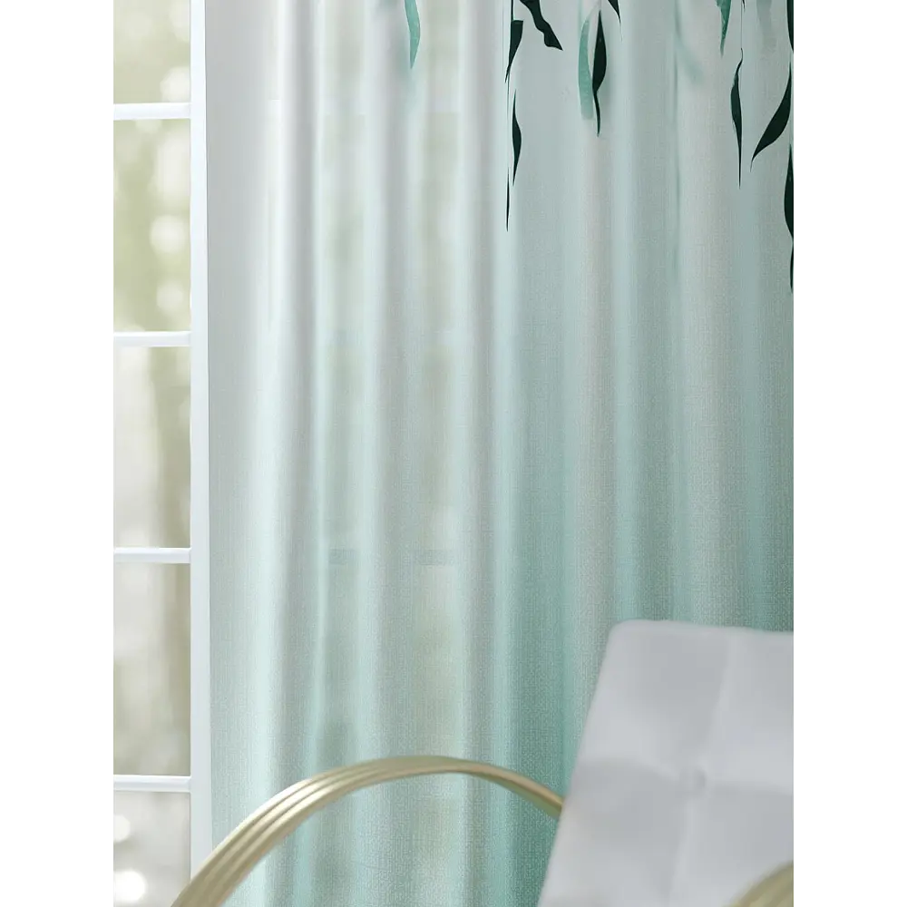 Фото 4 Комплект штор на шторной ленте AT Home Нардус 150x240 см цвет бирюзовый Фото 4 Комплект штор на шторной ленте AT Home Нардус 150x240 см цвет бирюзовый