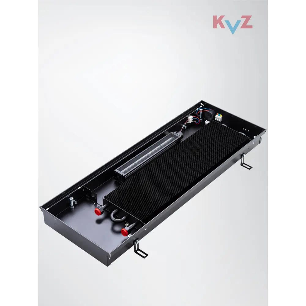 Фото 12 Конвектор внутрипольный KVZ Vent Max Power V Ra Bl 800x300x80 мм биметалл черный