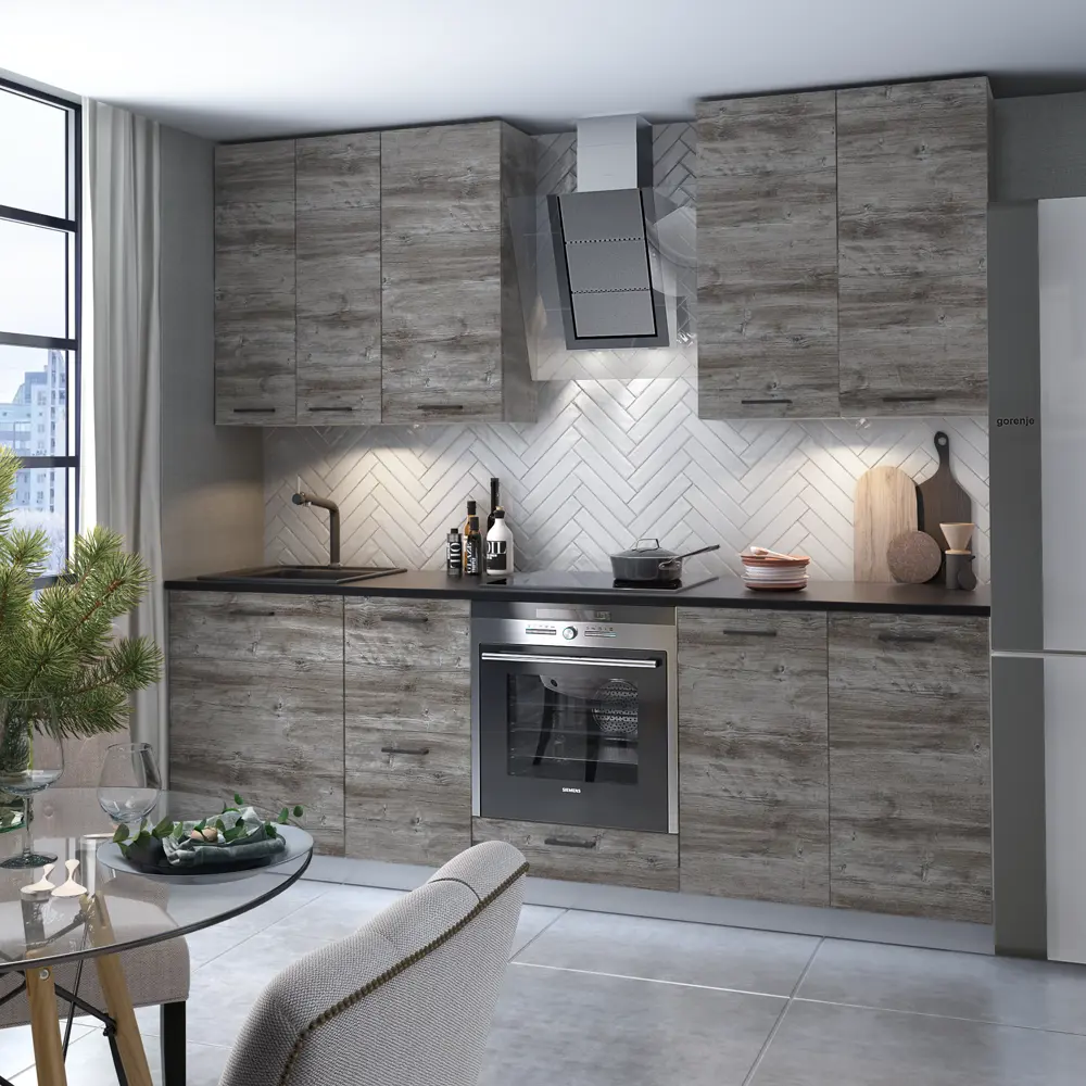 Фото 2 Фасад универсальный для кухонного шкафа 44.7x76.5 см Beneli Plast 2022002000017 дсп цвет серый Фото 2 Фасад универсальный для кухонного шкафа 44.7x76.5 см Beneli Plast 2022002000017 дсп цвет серый