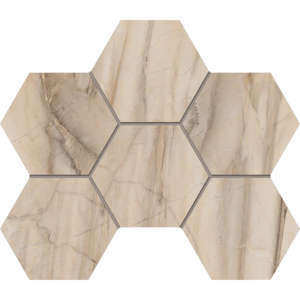 Фото Декоративная мозаика Estima Bernini BR01 25x28.5 см Гексагон цвет бежевый Фото Декоративная мозаика Estima Bernini BR01 25x28.5 см Гексагон цвет бежевый