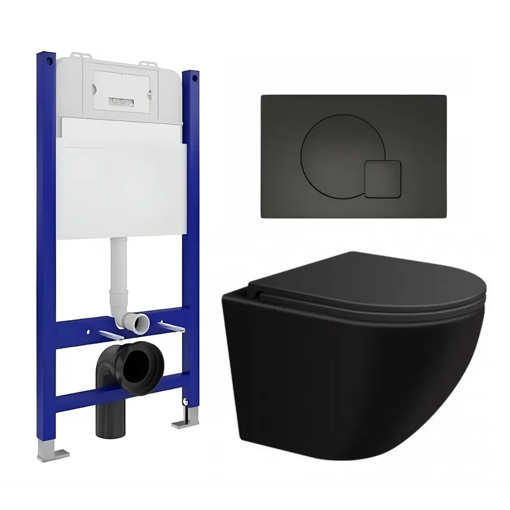 Фото Комплект инсталляция с унитазом Enio 550933 цвет черный