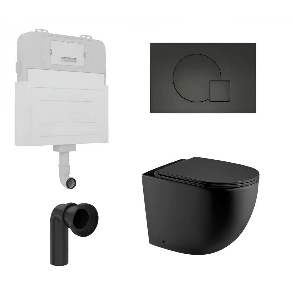 Фото Комплект инсталляция с унитазом Enio 541979 цвет черный
