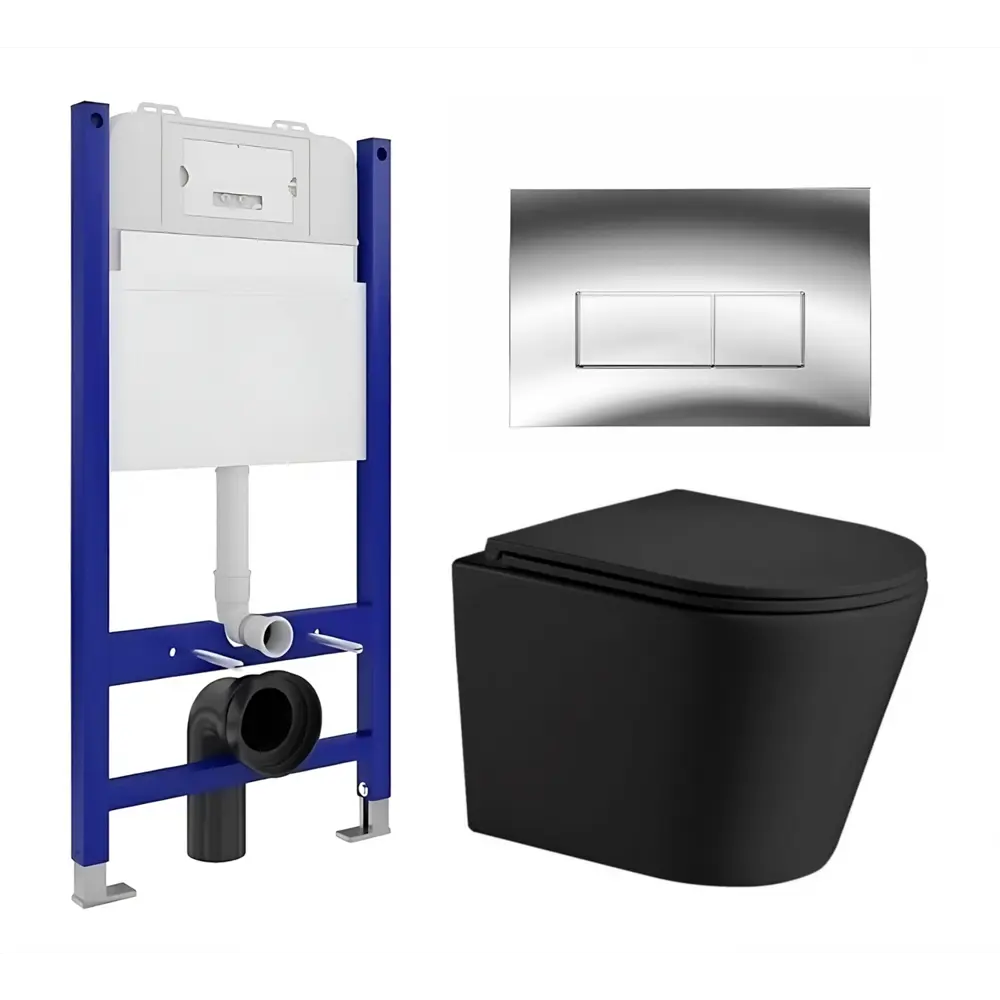 Фото Комплект инсталляция с унитазом Enio 545054 цвет черный