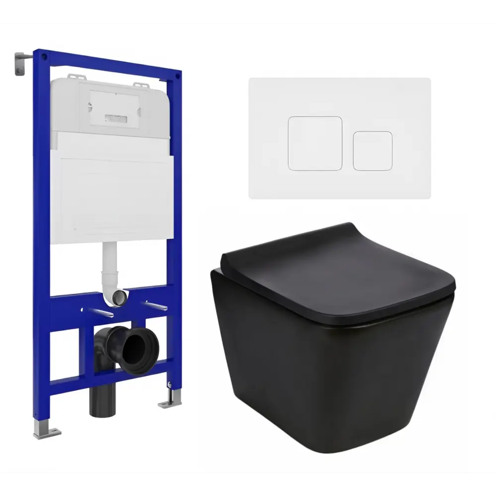 Фото Комплект инсталляция с унитазом Enio 541467 цвет черный
